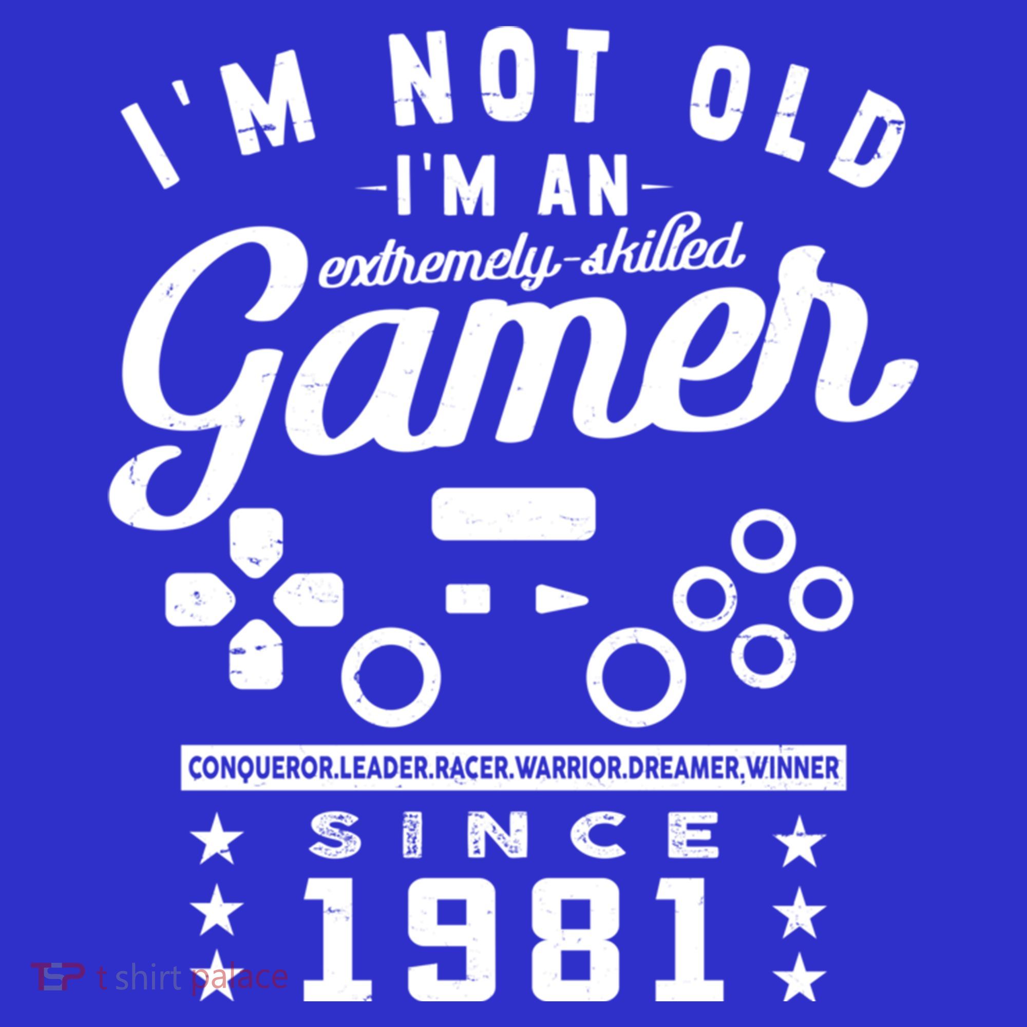 IM Not Old IM A Skilled Gamer 1981 Videogame Gaming Gift T-Shirt