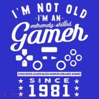 IM Not Old IM A Skilled Gamer 1981 Videogame Gaming Gift Coaster thumb 2