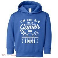 IM Not Old IM A Skilled Gamer 1981 Videogame Gaming Gift Toddler Hoodie thumb 0