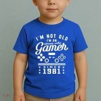 IM Not Old IM A Skilled Gamer 1981 Videogame Gaming Gift Toddler T-Shirt thumb 2