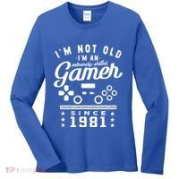 IM Not Old IM A Skilled Gamer 1981 Videogame Gaming Gift Women's Long Sleeve Shirt thumb 0