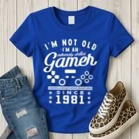 IM Not Old IM A Skilled Gamer 1981 Videogame Gaming Gift Women's T-Shirt thumb 3