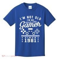 IM Not Old IM A Skilled Gamer 1981 Videogame Gaming Gift Kids T-Shirt thumb 0