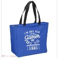 IM Not Old IM A Skilled Gamer 1981 Videogame Gaming Gift Tote Bag thumb 2