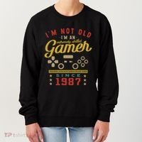 IM Not Old IM A Skilled Gamer 1987 Videogame Gaming Gift Women's Sweatshirt thumb 0
