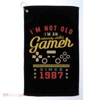 IM Not Old IM A Skilled Gamer 1987 Videogame Gaming Gift Golf Towel thumb 0