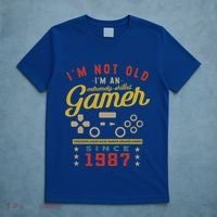 IM Not Old IM A Skilled Gamer 1987 Videogame Gaming Gift T-Shirt thumb 5