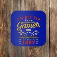 IM Not Old IM A Skilled Gamer 1987 Videogame Gaming Gift Coaster thumb 0
