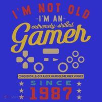 IM Not Old IM A Skilled Gamer 1987 Videogame Gaming Gift Women's Tank Top thumb 5