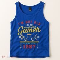 IM Not Old IM A Skilled Gamer 1987 Videogame Gaming Gift Tank Top thumb 2