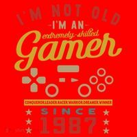 IM Not Old IM A Skilled Gamer 1987 Videogame Gaming Gift Santa Hat thumb 1