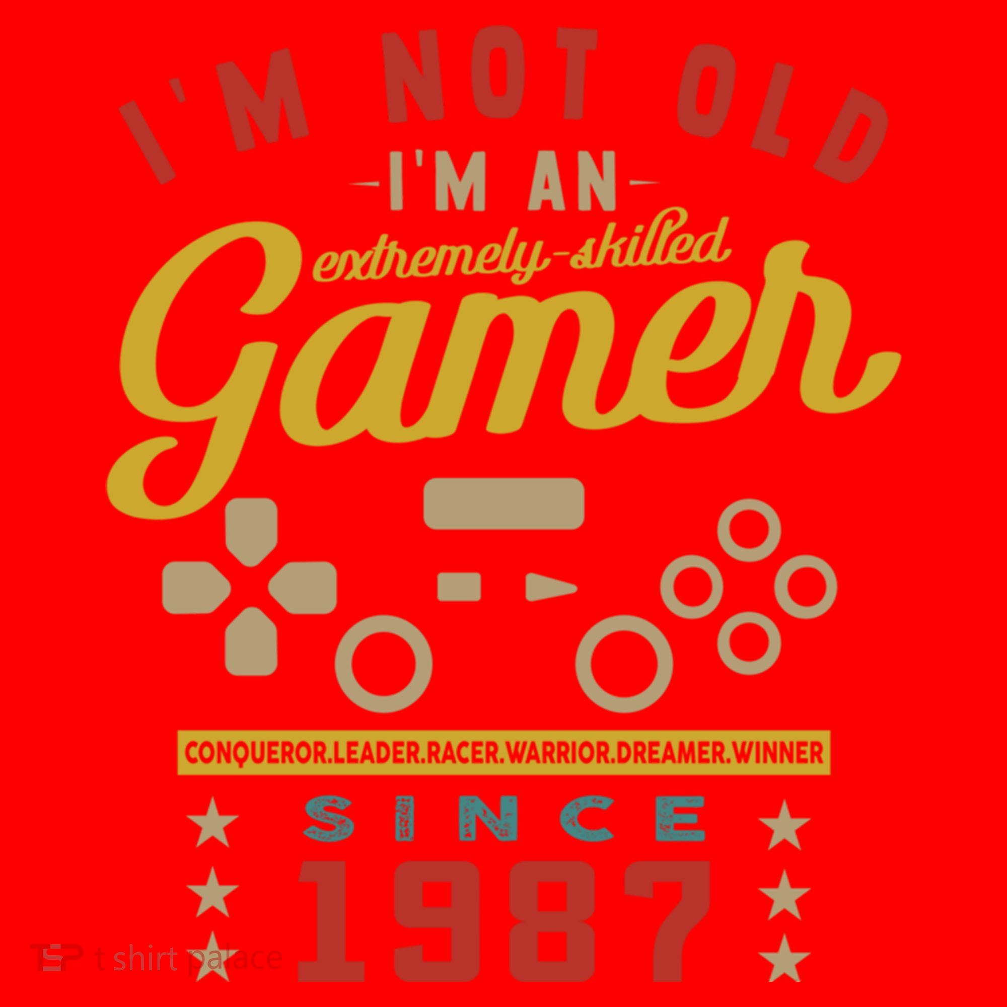 IM Not Old IM A Skilled Gamer 1987 Videogame Gaming Gift Santa Hat