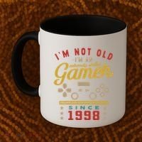 IM Not Old IM A Skilled Gamer 1998 Videogame Gaming Gift Coffee Mug thumb 2