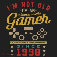 IM Not Old IM A Skilled Gamer 1998 Videogame Gaming Gift Golf Towel thumb 3
