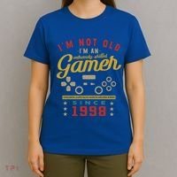 IM Not Old IM A Skilled Gamer 1998 Videogame Gaming Gift T-Shirt thumb 4
