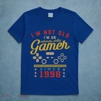 IM Not Old IM A Skilled Gamer 1998 Videogame Gaming Gift T-Shirt thumb 5
