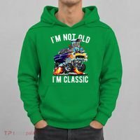 Im Not Old Im Classic Funny Hotrod Classic Car Cartoon Hoodie thumb 0