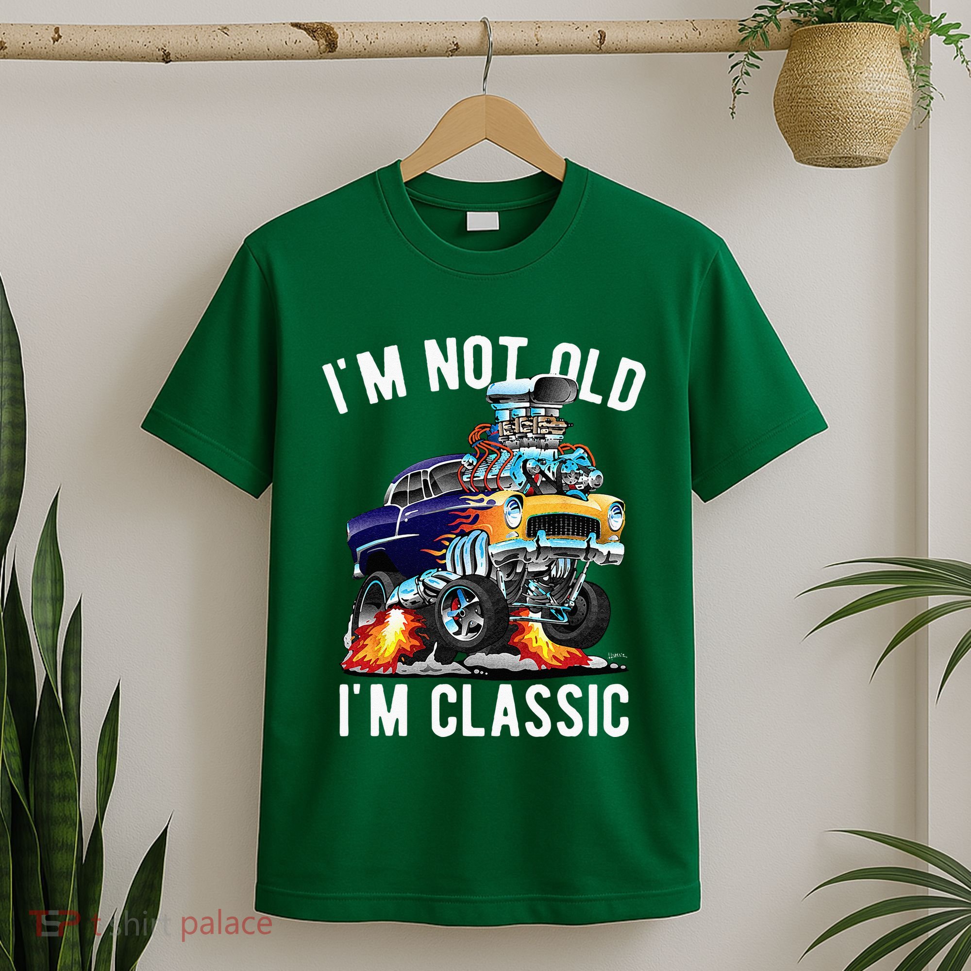 Im Not Old Im Classic Funny Hotrod Classic Car Cartoon T-Shirt