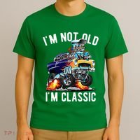 Im Not Old Im Classic Funny Hotrod Classic Car Cartoon T-Shirt thumb 3