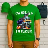 Im Not Old Im Classic Funny Hotrod Classic Car Cartoon T-Shirt thumb 6