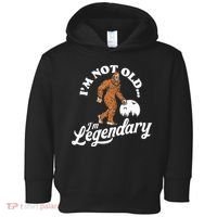 IM Not Old IM Legendary Funny Bigfoot Sasquatch Birthday Toddler Hoodie thumb 0