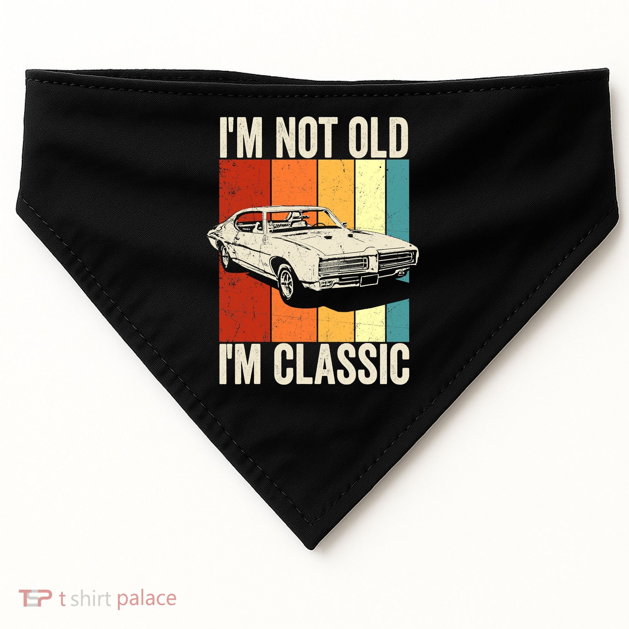 I'm Not Old I'm Classic Im Not Old Im A Classic Birthday Car USA-Made Doggie Bandana