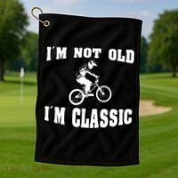 IM Not Old IM Classic Who Love Retro Bmx Bikes Golf Towel thumb 1
