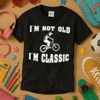 IM Not Old IM Classic Who Love Retro Bmx Bikes Kids T-Shirt thumb 3