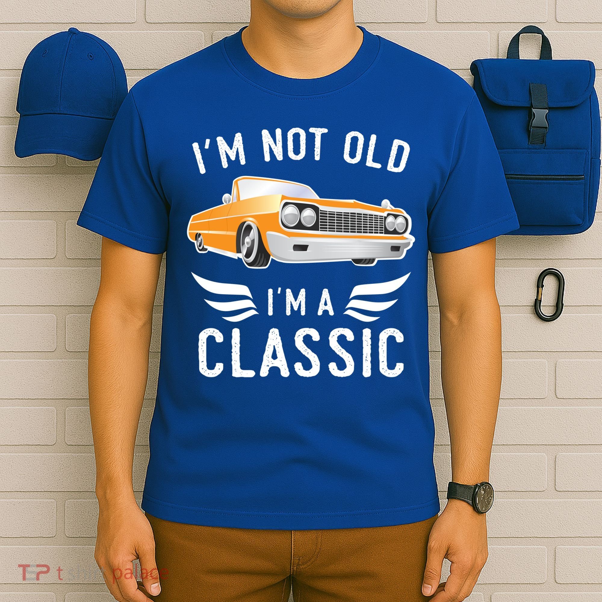 I'm Not Old I'm A Classic Retro Car Grandma Grandpa Birthday Gift T-Shirt