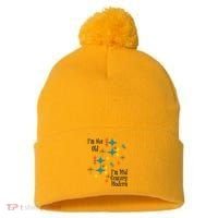I'm Not Old I'm Mid Century Modern Space Age Birthday Funny Pom Pom 12in Knit Beanie thumb 0