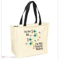 I'm Not Old I'm Mid Century Modern Space Age Birthday Funny Tote Bag thumb 2