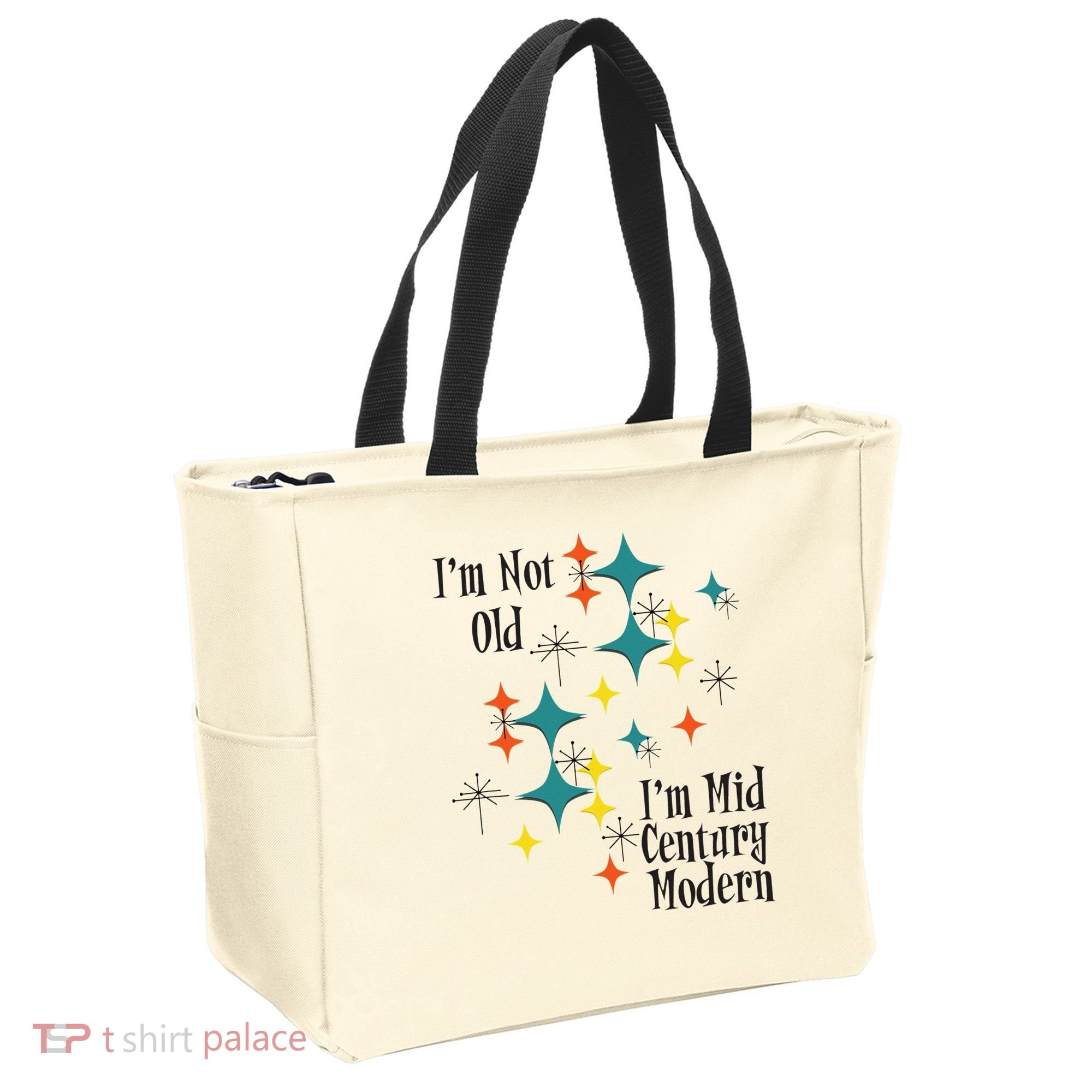 I'm Not Old I'm Mid Century Modern Space Age Birthday Funny Tote Bag