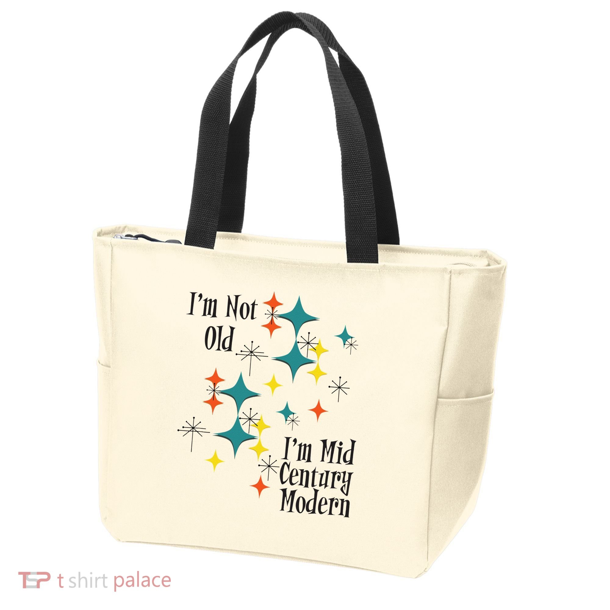 I'm Not Old I'm Mid Century Modern Space Age Birthday Funny Tote Bag