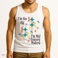 I'm Not Old I'm Mid Century Modern Space Age Birthday Funny Tank Top thumb 3