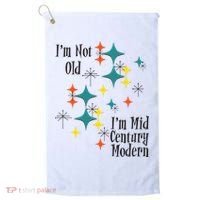 I'm Not Old I'm Mid Century Modern Space Age Birthday Funny Golf Towel thumb 0