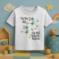 I'm Not Old I'm Mid Century Modern Space Age Birthday Funny Toddler T-Shirt thumb 3