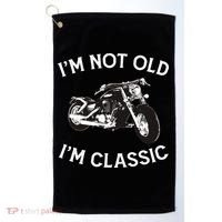 I'm Not Old I'm Classic Funny Motorcycle Graphic Golf Towel thumb 0
