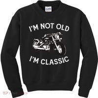 I'm Not Old I'm Classic Funny Motorcycle Graphic Kids Sweatshirt thumb 0
