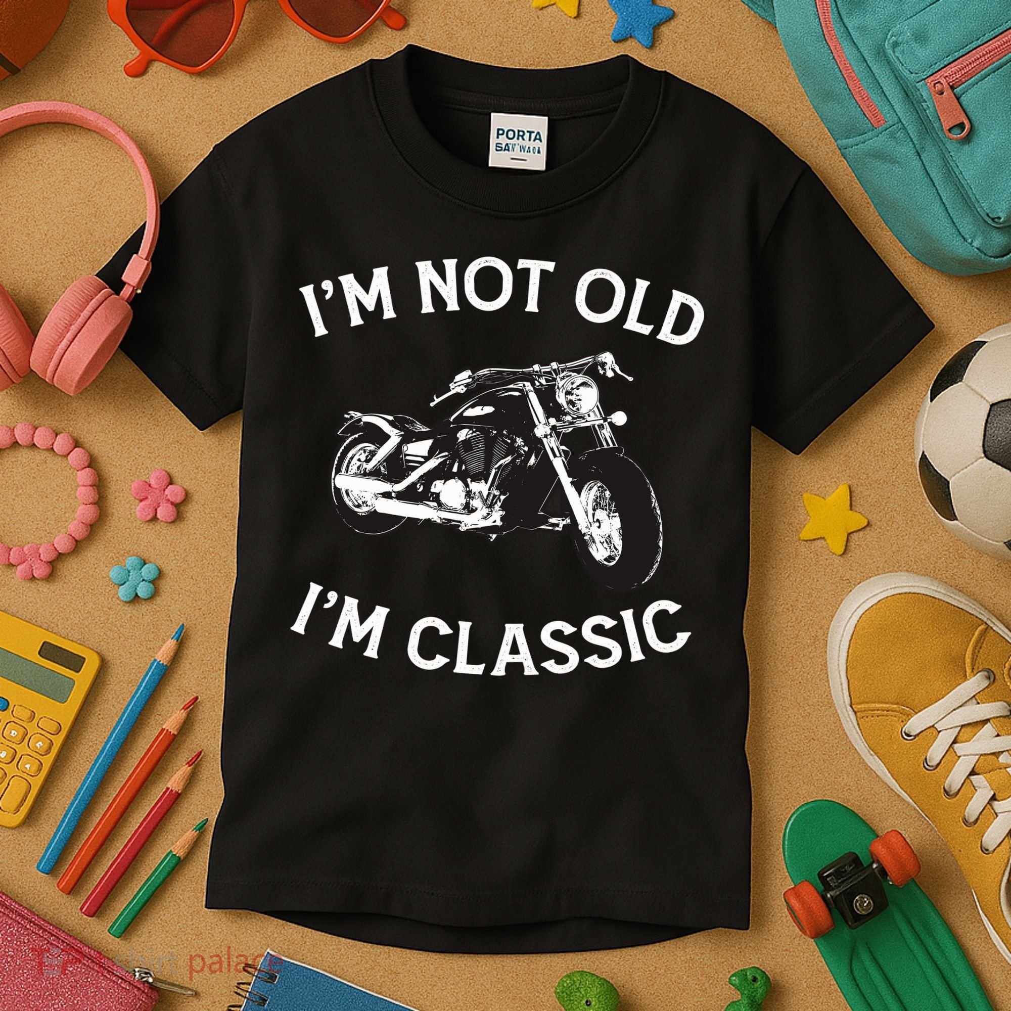 I'm Not Old I'm Classic Funny Motorcycle Graphic Kids T-Shirt