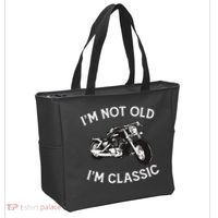 I'm Not Old I'm Classic Funny Motorcycle Graphic Tote Bag thumb 2