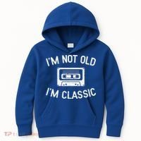 I'm Not Old I'm Classic Funny Birthday Retro Cassette Tape Funny Gift Kids Hoodie thumb 0