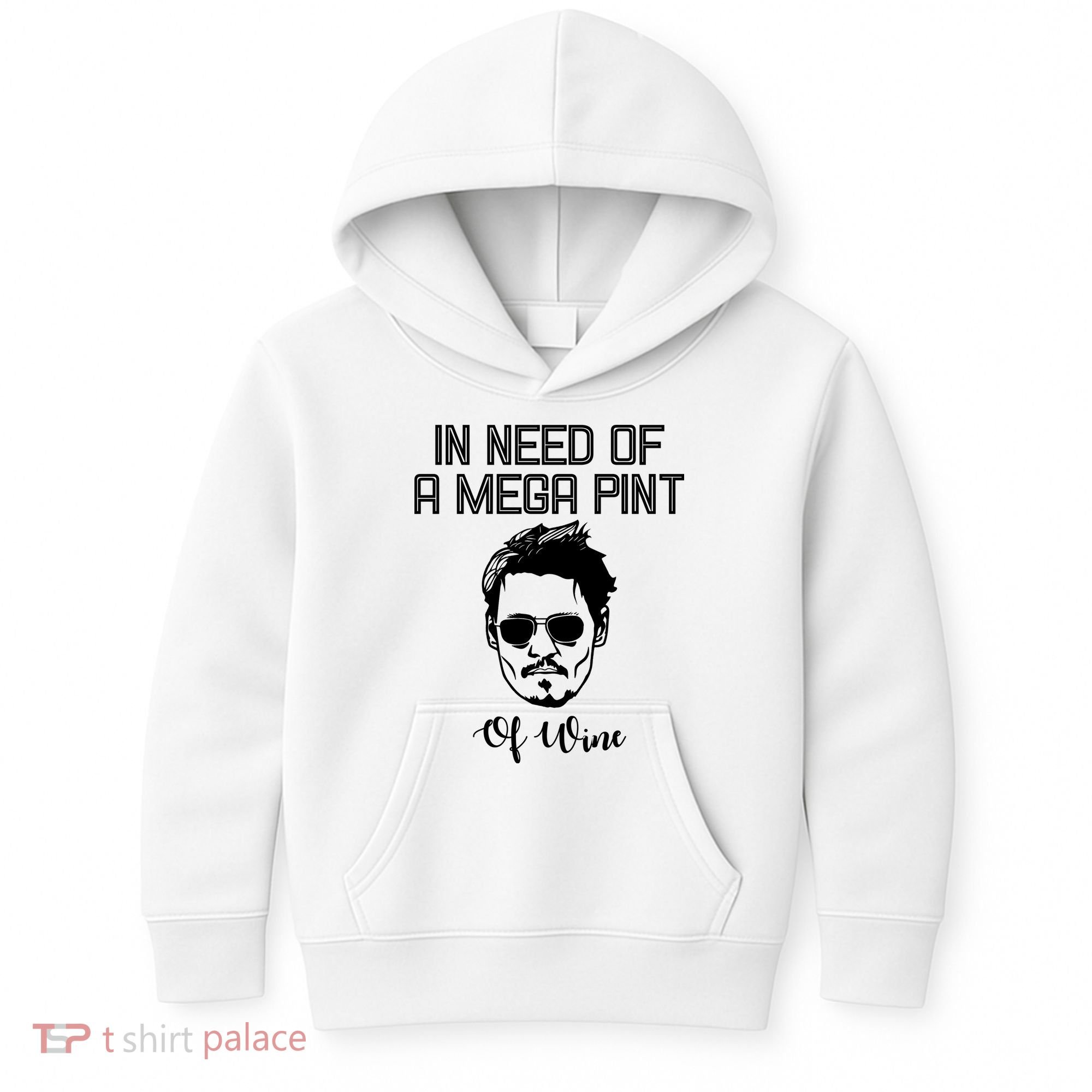 In Need Of A Mega Pint Of Wine Funny Kids Hoodie