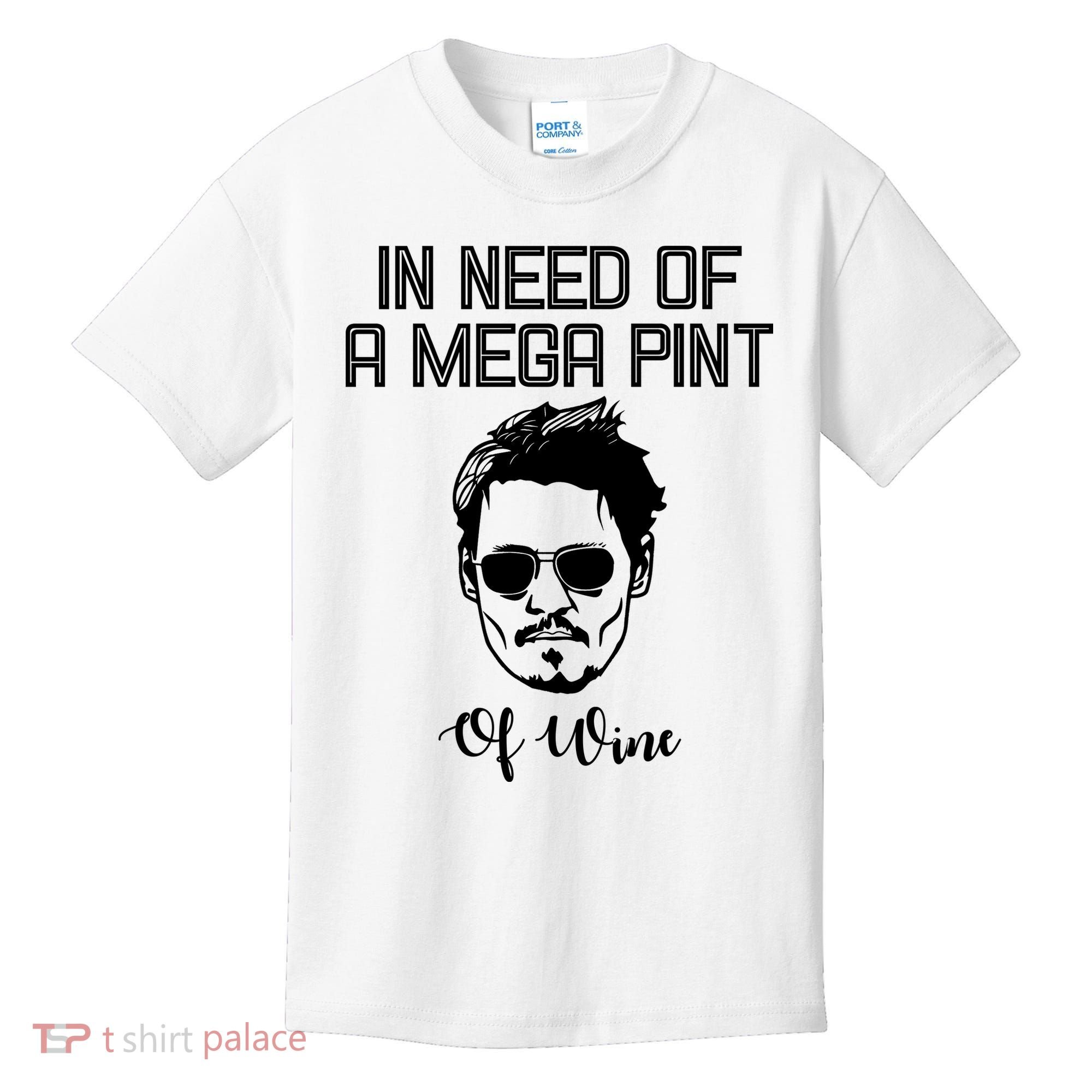 In Need Of A Mega Pint Of Wine Funny Kids T-Shirt