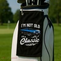 I'm Not Old I'm Classic Funny 60s Muscle Car Lover Gift Golf Towel thumb 2