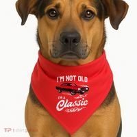 IM Not Old IM Classic Funny 60s Muscle Car Lover Gift USA-Made Doggie Bandana thumb 1