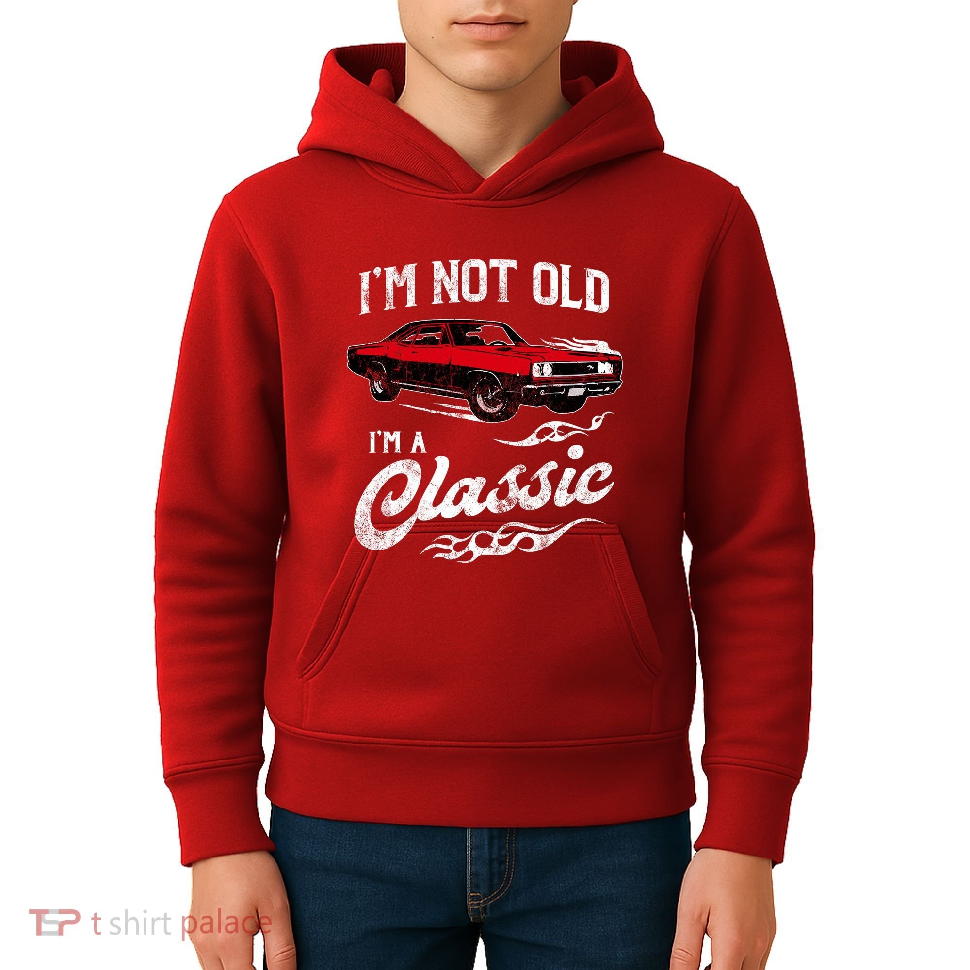 IM Not Old IM Classic Funny 60s Muscle Car Lover Gift Kids Hoodie