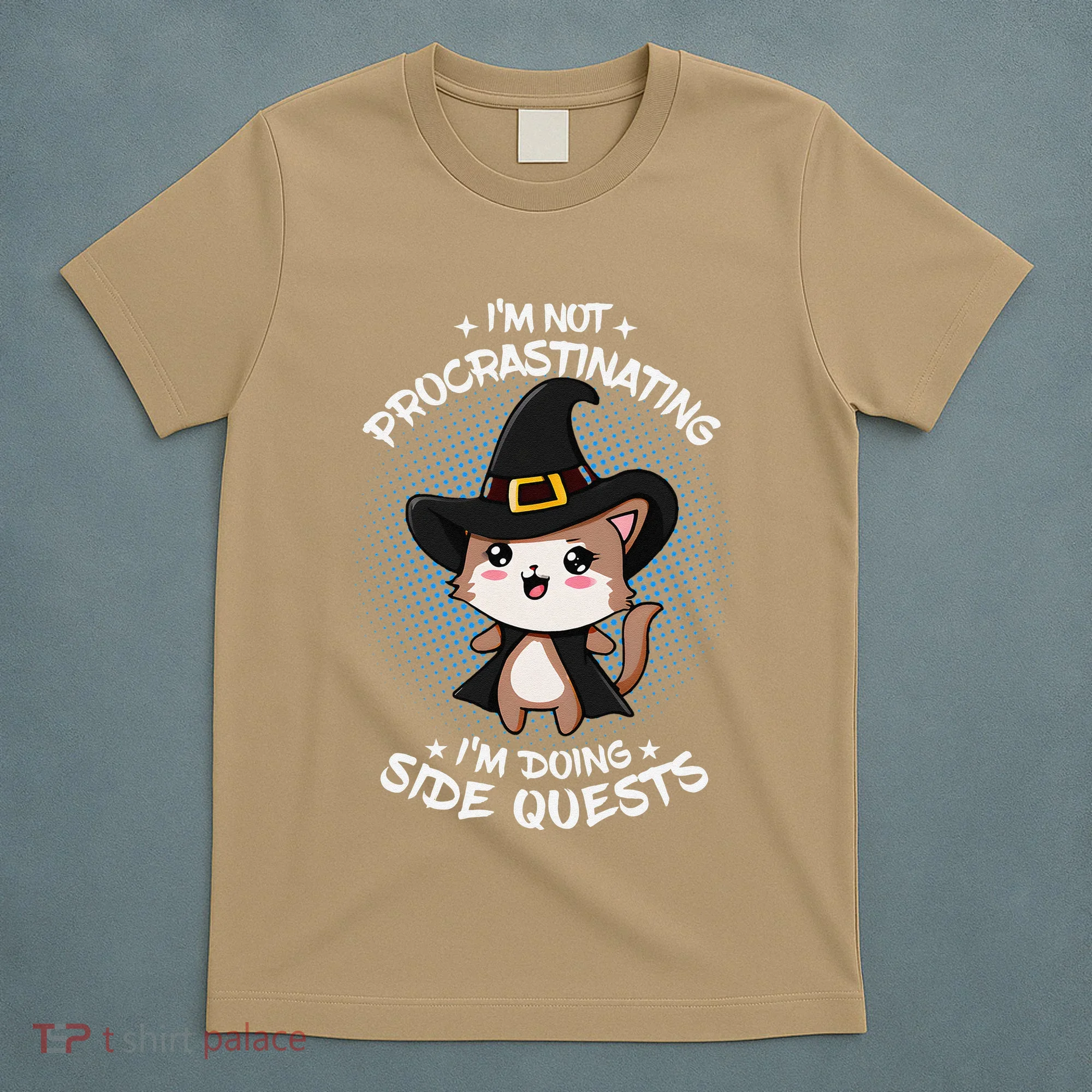 IM Not Procrastinating IM Doing Side Quests Funny Rpg Cat T-Shirt