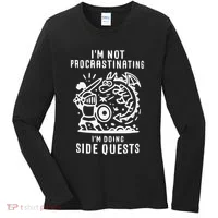 IM Not Procrastinating IM Doing Side Quests Women's Long Sleeve Shirt thumb 0