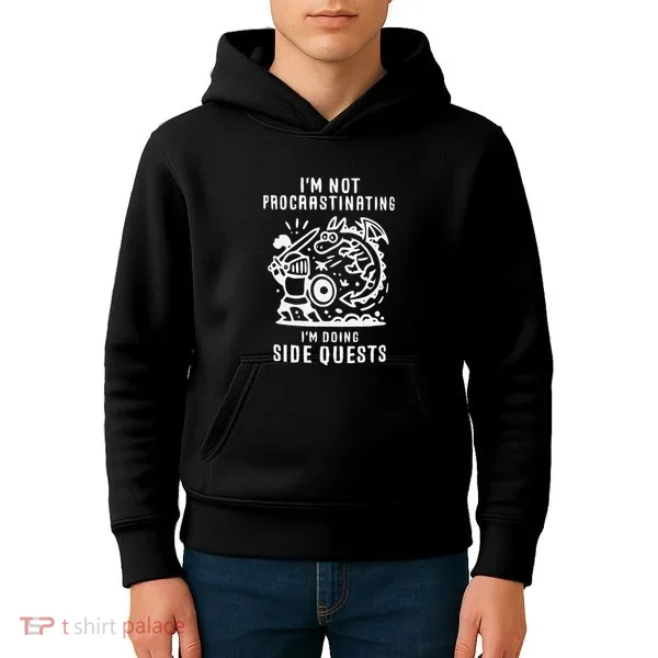 IM Not Procrastinating IM Doing Side Quests Kids Hoodie