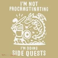IM Not Procrastinating IM Doing Side Quests Kids T-Shirt thumb 2